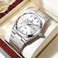 BINBOND Genuine Men Watch Light Luxury Stainless Steel Double Calendar Waterproof Male Business Fashion Quartz Clock Watches