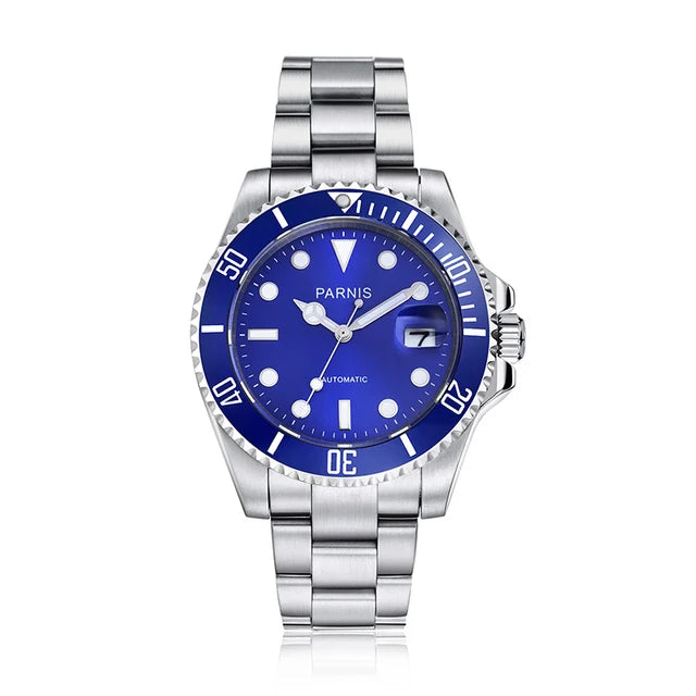 PARNIS Men Luxury Brand Wrist Watch Mens Sport Automatic Watches Man Mechanical Wristwatch 100m Waterproof Clock Luminous Montre