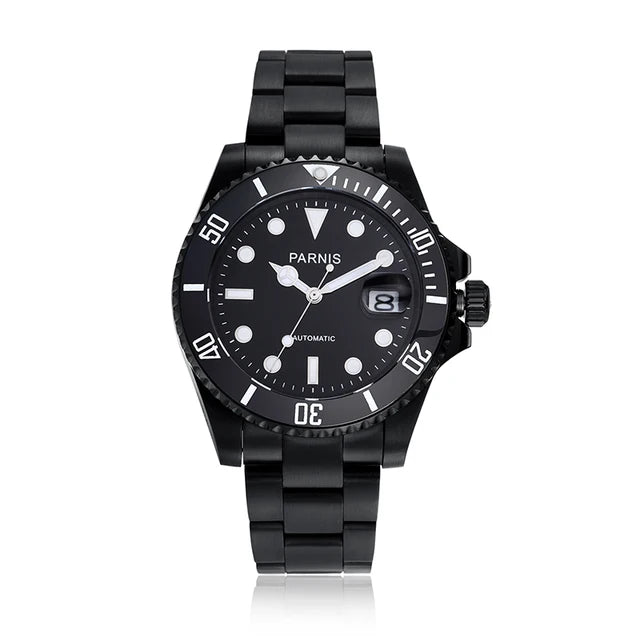 PARNIS Men Luxury Brand Wrist Watch Mens Sport Automatic Watches Man Mechanical Wristwatch 100m Waterproof Clock Luminous Montre
