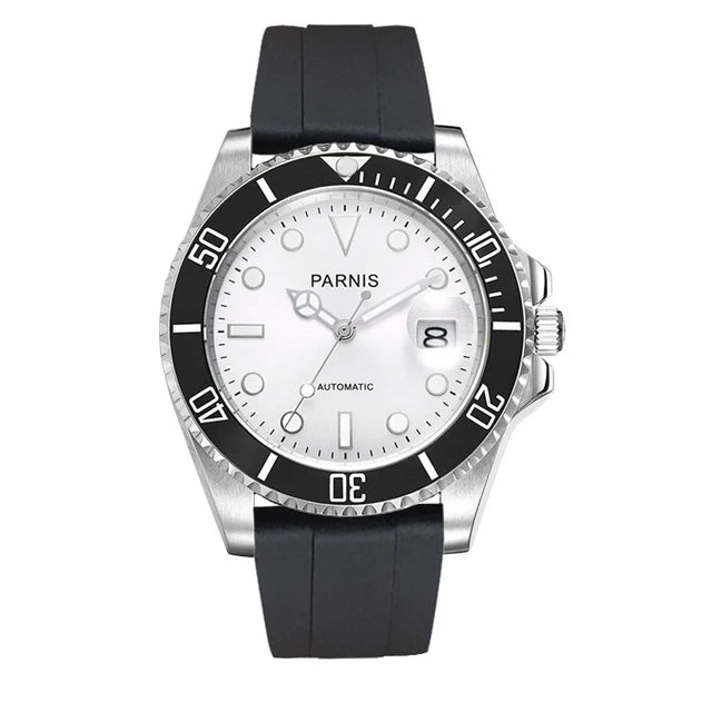 PARNIS Men Luxury Brand Wrist Watch Mens Sport Automatic Watches Man Mechanical Wristwatch 100m Waterproof Clock Luminous Montre