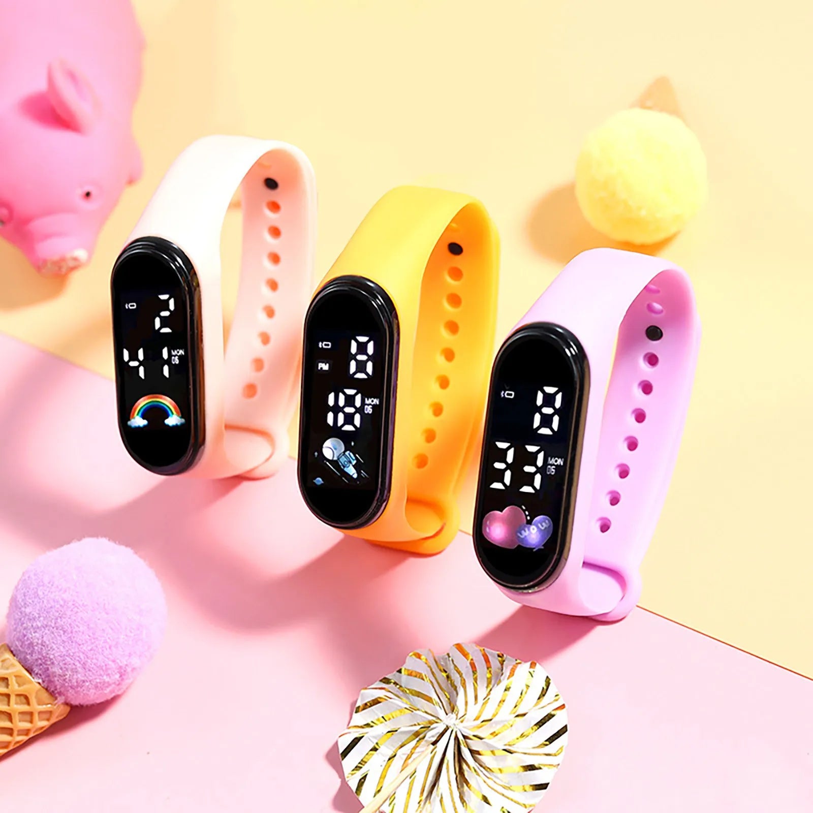 Montre intelligente Kawaii pour enfants, mode, étanche, pour garçons et filles