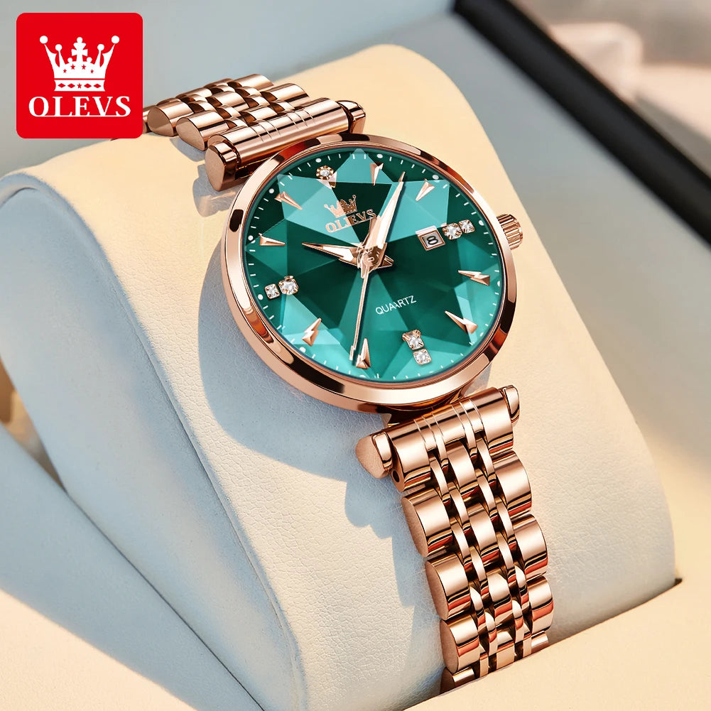 Montre pour femmes OLEVS mouvement quartz avec bracelet en cuir