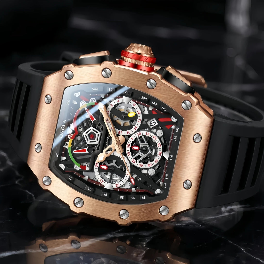 ONOLA 2021 Top Brand Watch Men Luxury Multifunctional Luminous Waterproof Sports Chronograph Quartz Watches Clock Relogio