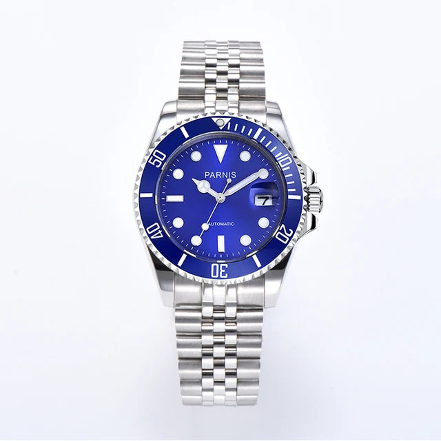 PARNIS Men Luxury Brand Wrist Watch Mens Sport Automatic Watches Man Mechanical Wristwatch 100m Waterproof Clock Luminous Montre