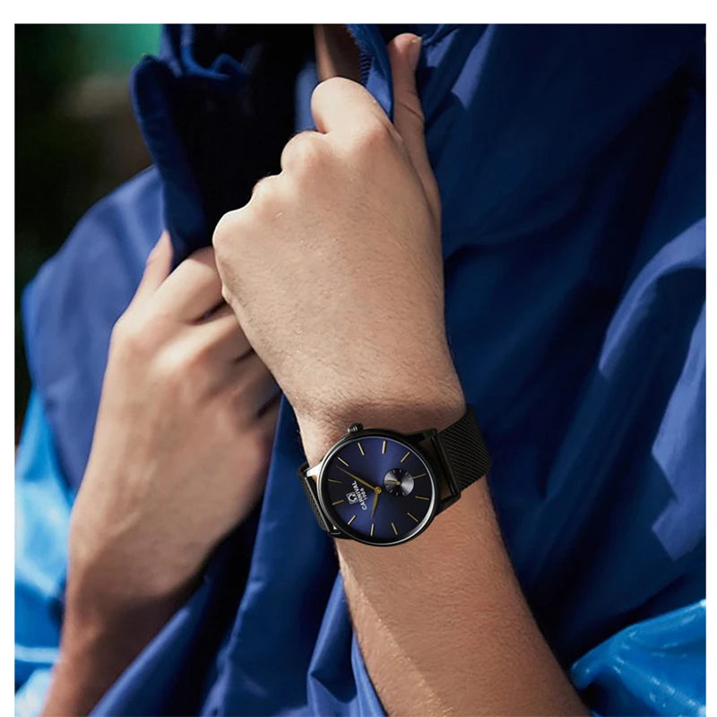 Montre Homme Carnival Brand Fashion Watch for Men Luxury Stainless Steel Mens Dress Quartz Wristwatches Waterproof Reloj Hombre