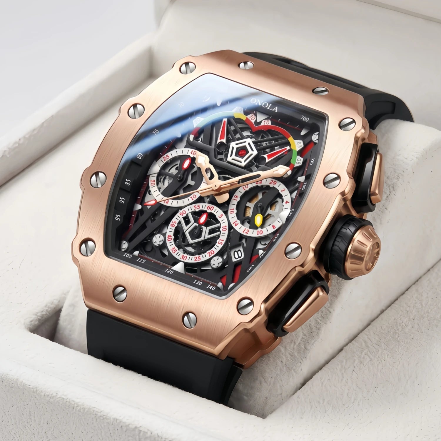 ONOLA 2021 Top Brand Watch Men Luxury Multifunctional Luminous Waterproof Sports Chronograph Quartz Watches Clock Relogio