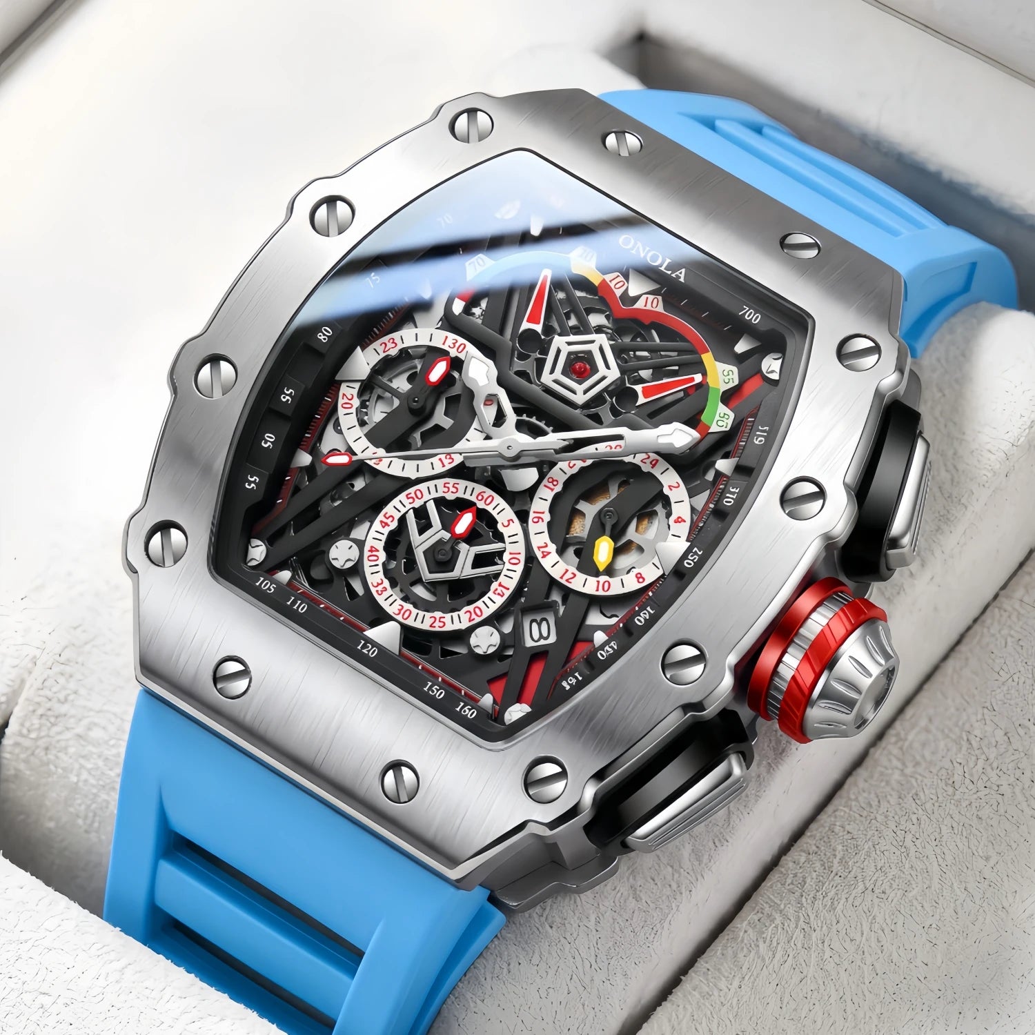 ONOLA 2021 Top Brand Watch Men Luxury Multifunctional Luminous Waterproof Sports Chronograph Quartz Watches Clock Relogio