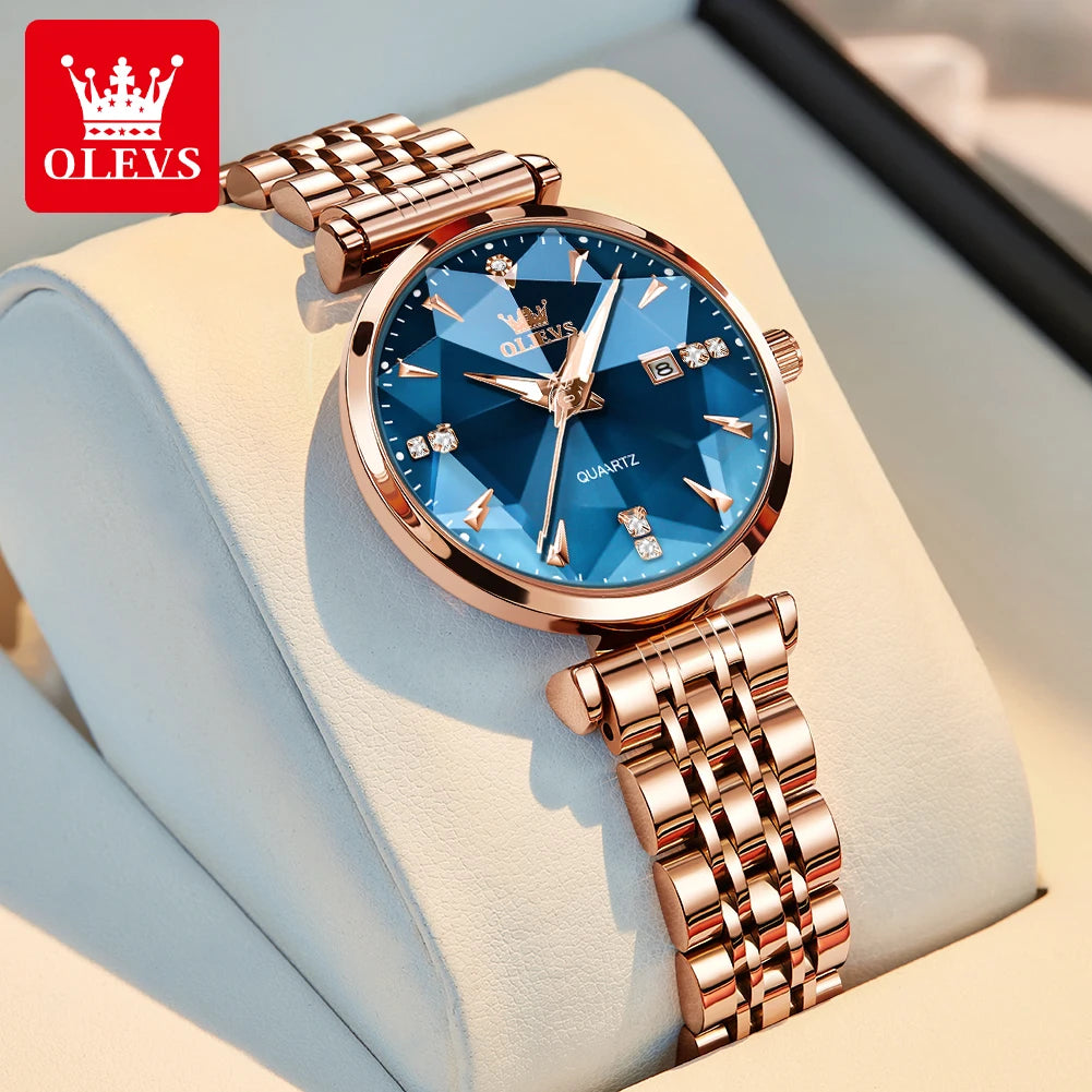 Montre pour femmes OLEVS mouvement quartz avec bracelet en cuir