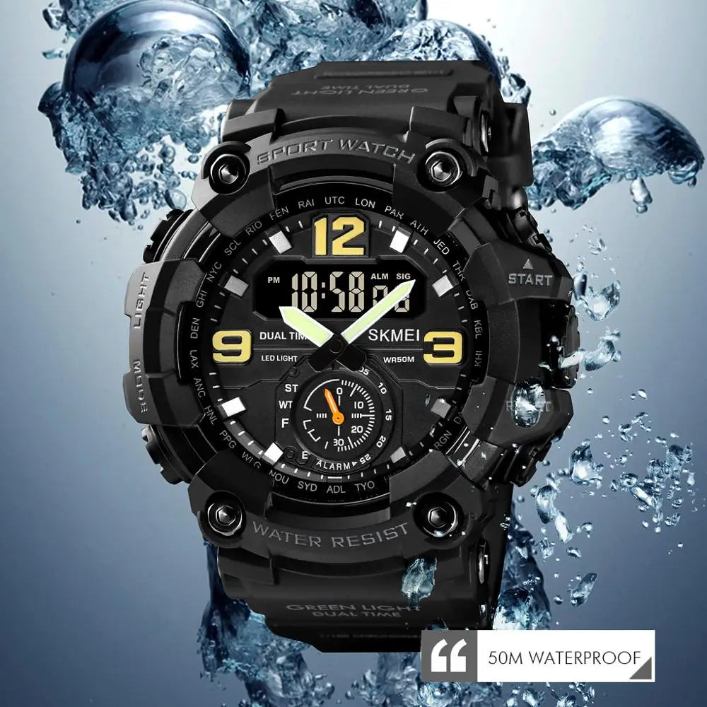 SKMEI 1637 Military Digital Watch for Men Camouflage Waterproof Wristwatch Mens Shockproof Sport Quartz Clock 1384 Montre Homme