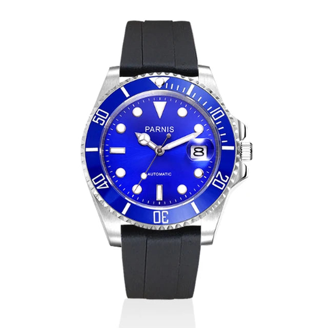PARNIS Men Luxury Brand Wrist Watch Mens Sport Automatic Watches Man Mechanical Wristwatch 100m Waterproof Clock Luminous Montre