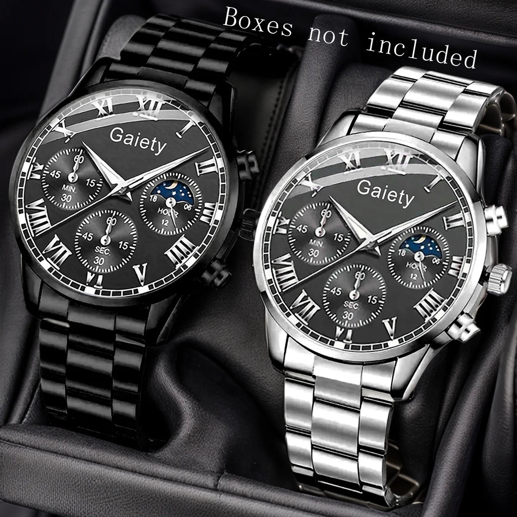 1/2PCS Set Couple Fashion Casual Leather Watches Ladies Simple Dial Quartz Wristwatches Dress Clock Montre Femme