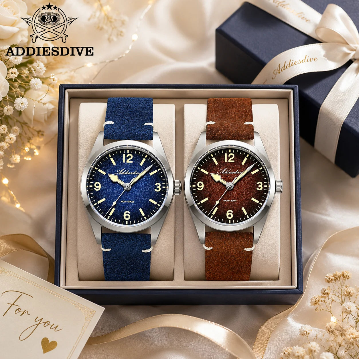 Montres Homme ADDIESDIVE en acier inoxydable