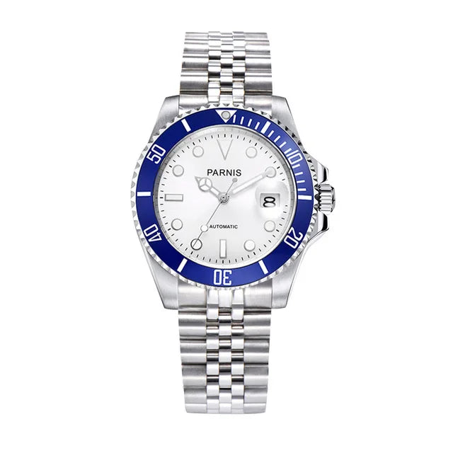 PARNIS Men Luxury Brand Wrist Watch Mens Sport Automatic Watches Man Mechanical Wristwatch 100m Waterproof Clock Luminous Montre