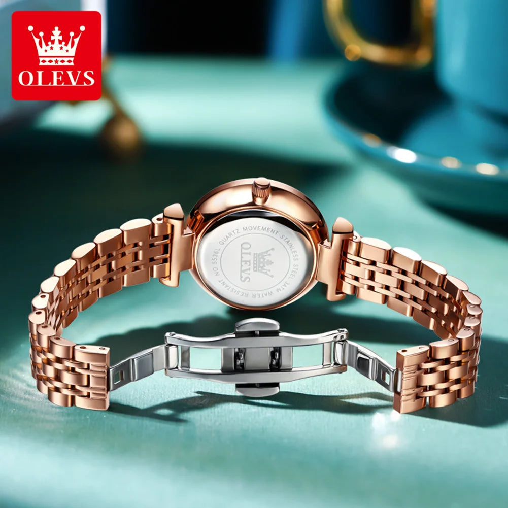 Montre pour femmes OLEVS mouvement quartz avec bracelet en cuir