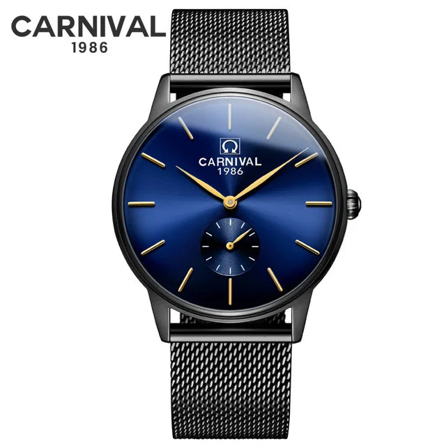 Montre Homme Carnival Brand Fashion Watch for Men Luxury Stainless Steel Mens Dress Quartz Wristwatches Waterproof Reloj Hombre