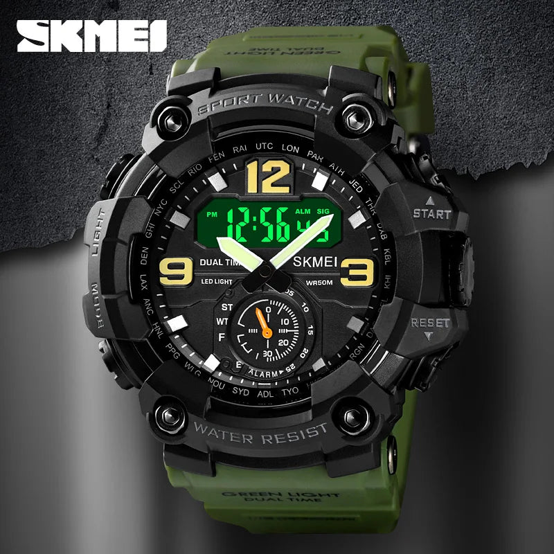 SKMEI 1637 Military Digital Watch for Men Camouflage Waterproof Wristwatch Mens Shockproof Sport Quartz Clock 1384 Montre Homme