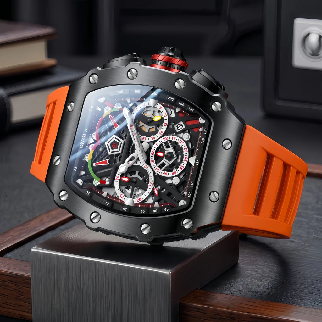 ONOLA 2021 Top Brand Watch Men Luxury Multifunctional Luminous Waterproof Sports Chronograph Quartz Watches Clock Relogio
